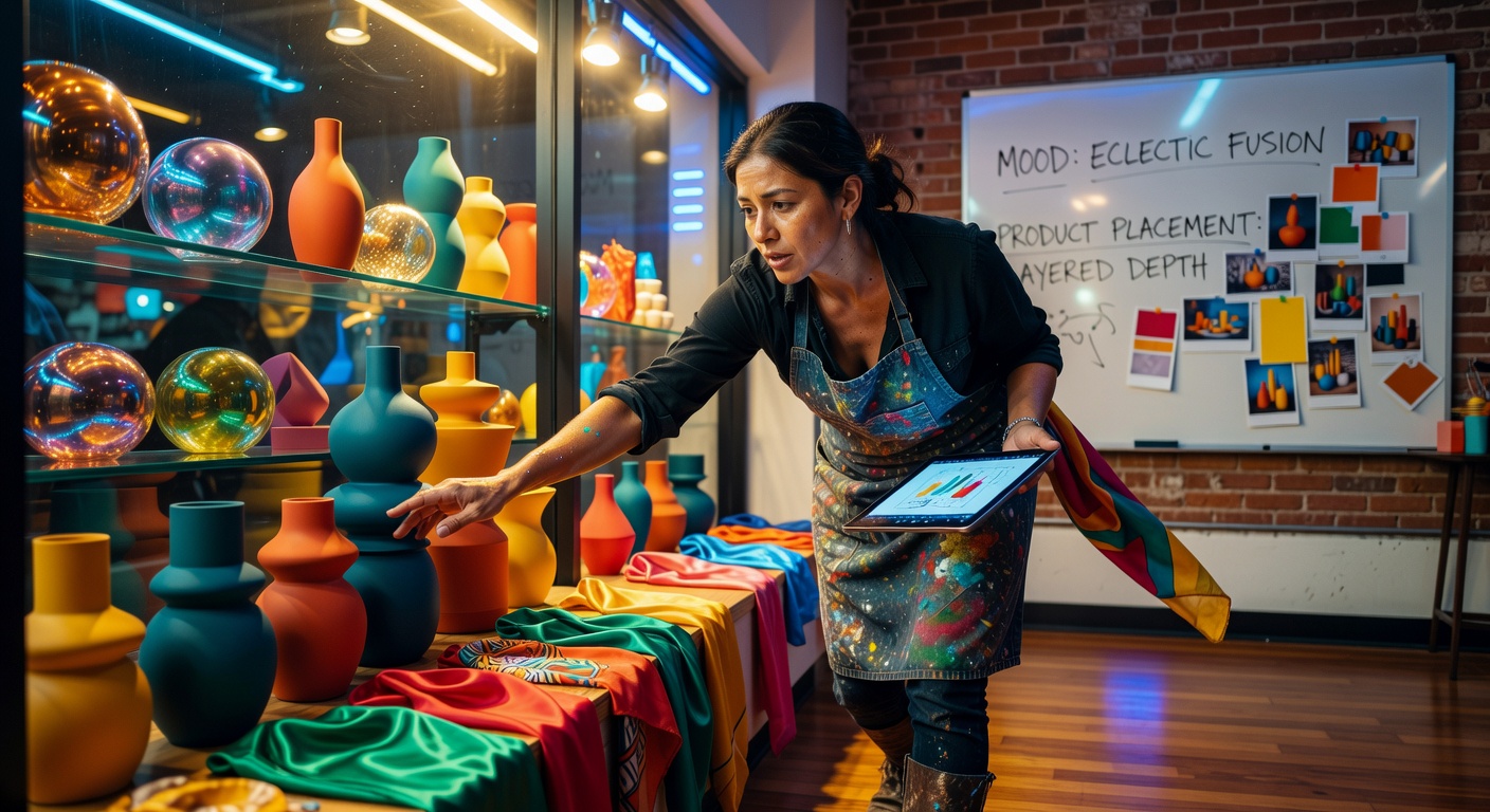 merchandiser at work